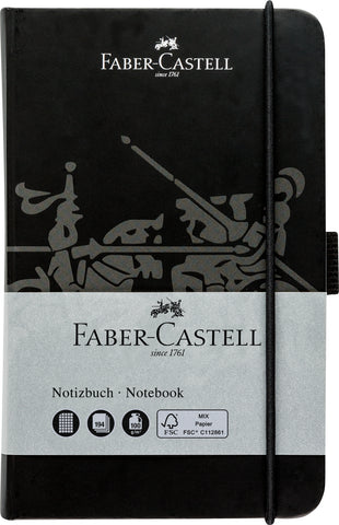 Notebook Hard Bound 100gsm/Squared A6 - Black