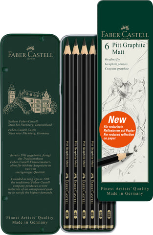 Pitt Graphite set MATT - Tin x 6