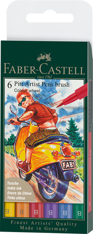 Pitt Artist Pens   Wallet X 6 - Colour Wheel
