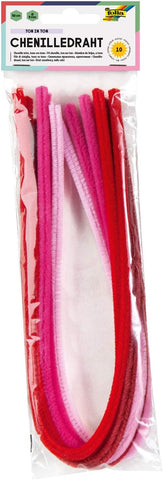 Chenille stems 50cm/8mm - Pkt x 10 Assorted Colours Unicorn