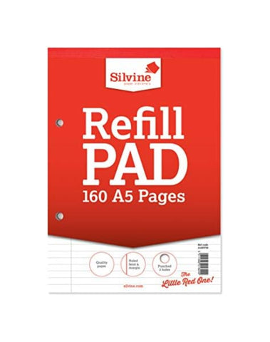 A5 Refill Pad - 160pg/ Ruled