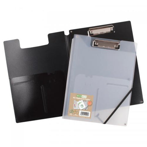 Clipboard Foldover A5 ECO - Black/Clear