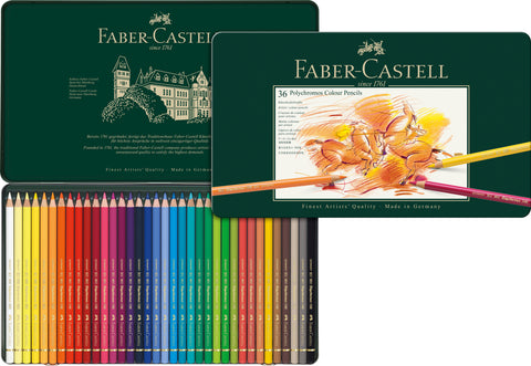Colouring Pencils Polychromos - Tin x36 Assorted Colours
