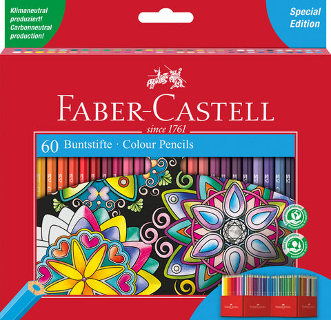 Colouring Pencils Hexagonal - Pkt x 60 Assorted Colours