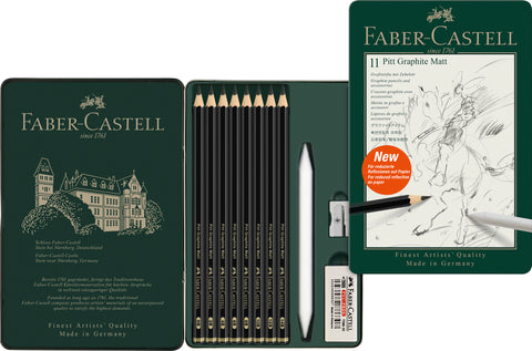 Pitt Graphite set MATT - Tin x 11 pieces