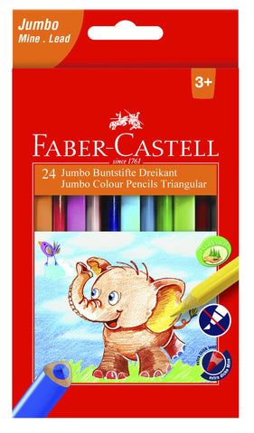 JUMBO Triangular Colouring Pencils - Pkt x 24 Assorted Colours