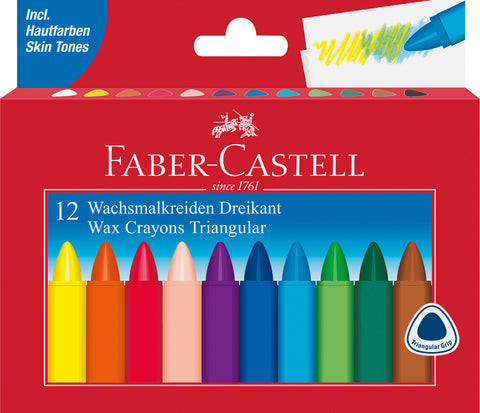 Assorted Wax Crayons JUMBO - Pkt x 12 Colours