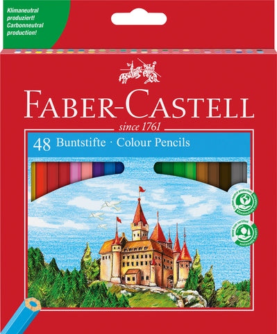 Colouring Pencils Hexagonal - Pkt x 48 Assorted Colours