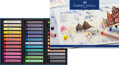 Pastel Soft/Chalk Creative Studio - x 36 Long Assorted Colours