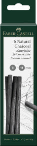 Charcoal Natural - 6-11mm/Blister x 6 pieces