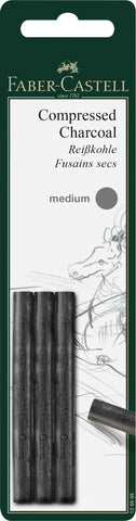 Charcoal Compressed - Medium/Blister x 3 pieces