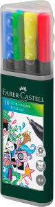 Finepen Grip - Plastic Case x 10 Assorted Colours