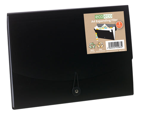 Expanding File ECO A4 - 7 Pocket/Black