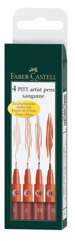 Pitt Artist Pens Wallet X 4 - Sanguine