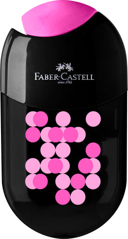 Sharpener Double Hole - Two Tone Pink/Black