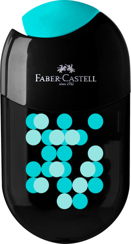 Sharpener Double Hole - Two Tone Turquoise/Black
