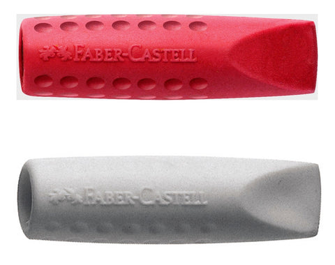 Grip 2001 Eraser Cap Twin Pack - Red/Grey