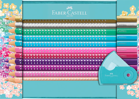 Colouring Pencils Grip SPARKLE Gift Set - x 20 Assorted Colours