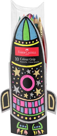 Colouring Pencils Grip Gift Set - x 10 Rocket