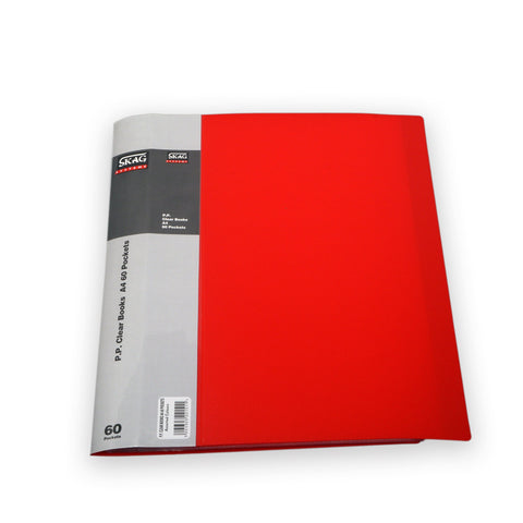 A4 Display Book - 60pgs/120 viewing - Red