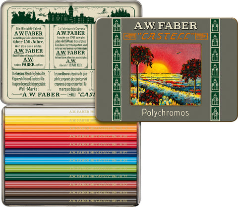 Colouring Pencils Polychromos - Limited Edition Tin x 12 Assorted Colours Short