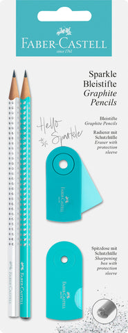 Grip Sparkle Set - Pearl Turquoise/White Blister Pack