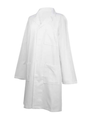 Lab coat - Size M (Approx: Shoulders 47cm/Chest 108cm/Length 100cm)