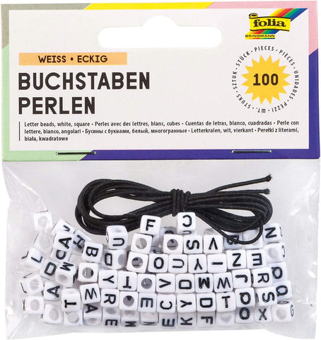 Beads LETTERS White