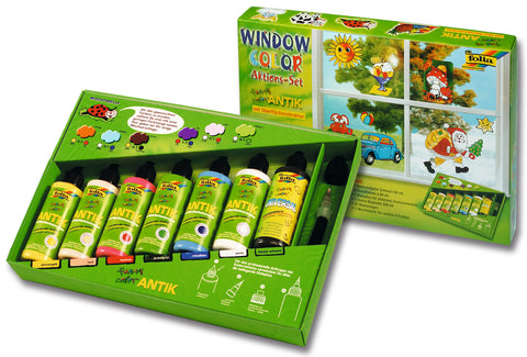 Folia - Funny Colour Antik /Window Paints Set x7