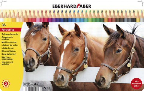 Colouring Pencils - Animal Motif Tin x 36 Assorted Colours