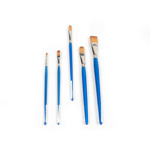 W/Colour Flat Brush - 3/8 Inch