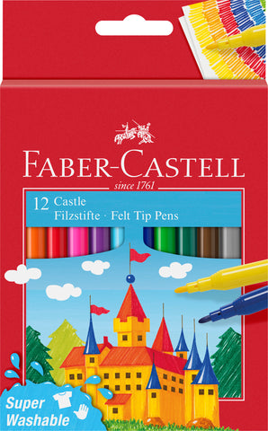 Felt Tip Pens Pkt x 12 Assorted Colors