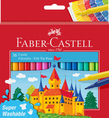 Felt Tip Pens Pkt x 36 Assorted Colors