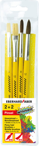 Paint Brush Bristle/Hair Starter Set - set X 4