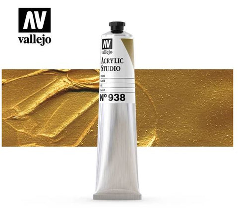 Tube Acrylic Paint Vallejo 58ml - (938) Gold