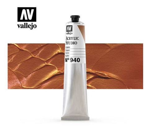 Tube Acrylic Paint Vallejo 58ml - (940) Copper