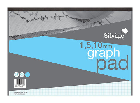 A3 Heavyweight Graph Pad - Unpunched Graph Paper - 1/5/10mm