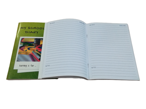 A5  School Diary - Laminated Cover/Open
