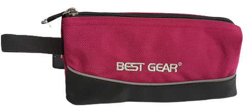 Best Gear Pencil Case Charcoal base w/Pink