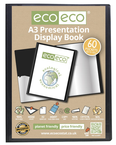 Presentation Display Book ECO A3 60pgs/120 viewing - Black