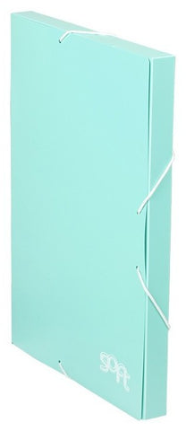 Elasticated A4 SOFT Box File 25mm/Mint