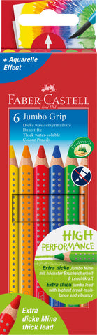 Grip Colour Pencils JUMBO - Pkt x 6 Asstd Cols