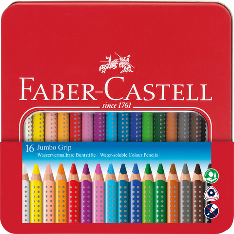Grip Colour Pencils JUMBO - Metal Tin x 16