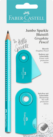 Grip Set JUMBO Sparkle - Pearl Turquoise Blister Pack