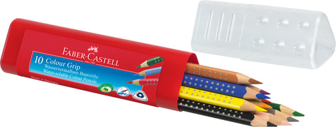 Grip Colour Pencils - Plastic case x 10 Asstd Cols