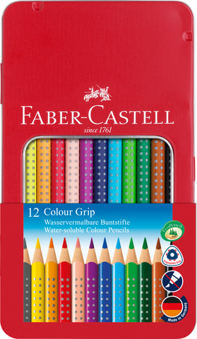 Grip Colour Pencils - Tin x 12 Asstd Cols