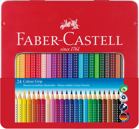 Grip Colour Pencils - Tin x 24 Asstd Cols