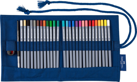 Goldfaber Aqua Colour Pencil Roll - 27 Assorted Colours Plus Accessories