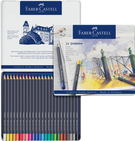 Goldfaber Colour Pencils - Tin x 24 Asstd Cols