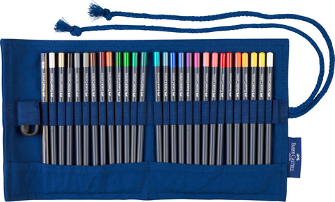 Goldfaber Colour Pencil Roll - 27 Assorted Colours Plus Accessories